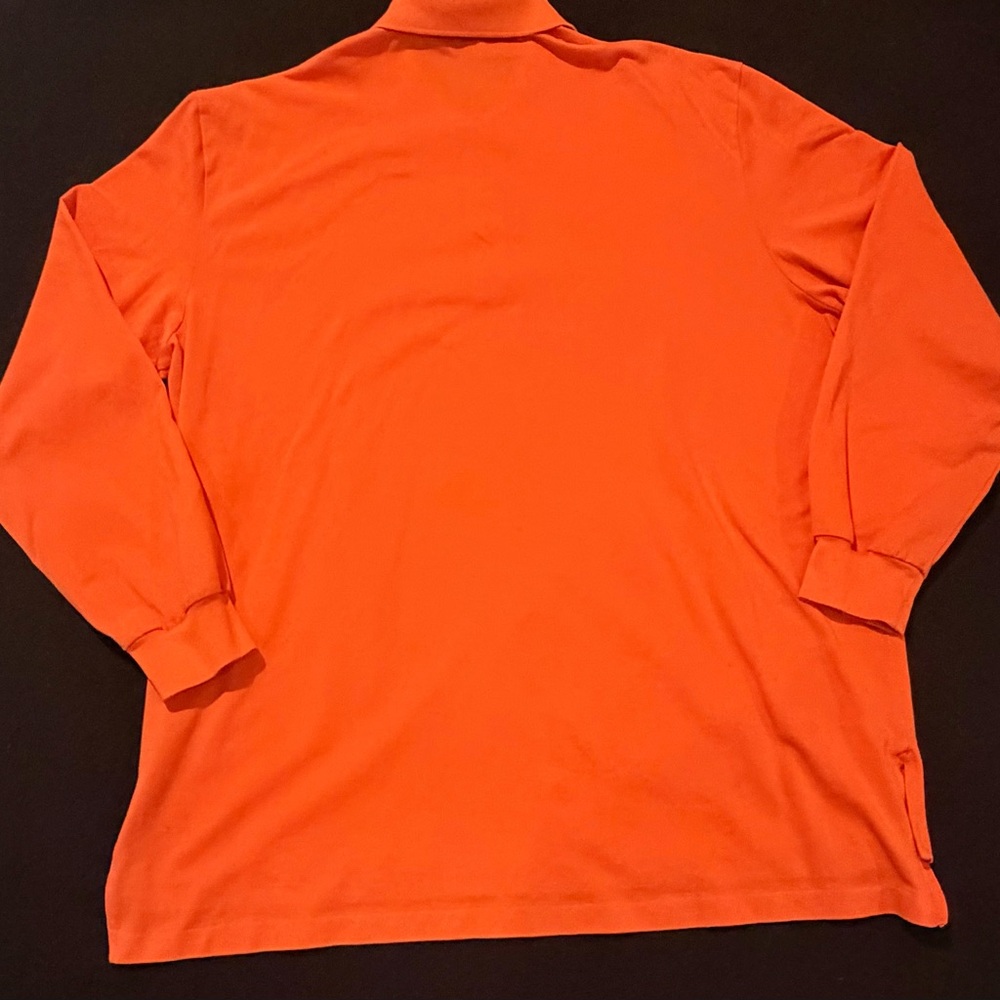 Ralph Lauren Polo Golf Shirt Long Sleeve Orange Sherbet Salmon Mens Size XL - Picture 7 of 9